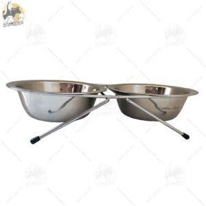 ظرف غذا دوقلو استیل پایه دار سایز 1