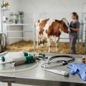 تجهیزات دامپزشکی و ابزار معاینه و تزریق مورد استفاده برای دام